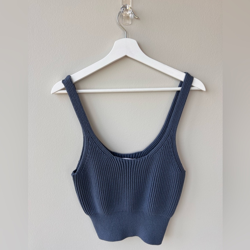 Alexander Wang Knit Ribbed Cropped Tank